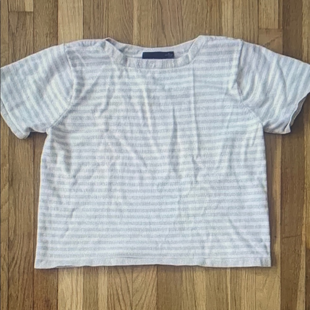 Casual Striped Short Sleeve Tee